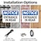 Signmission Entrance In Rear OSHA Notice Sign, Plastic, 14in W x 10in L, 2PK OS-2PACK-NS-P-1014-L-12101 - alternate 3